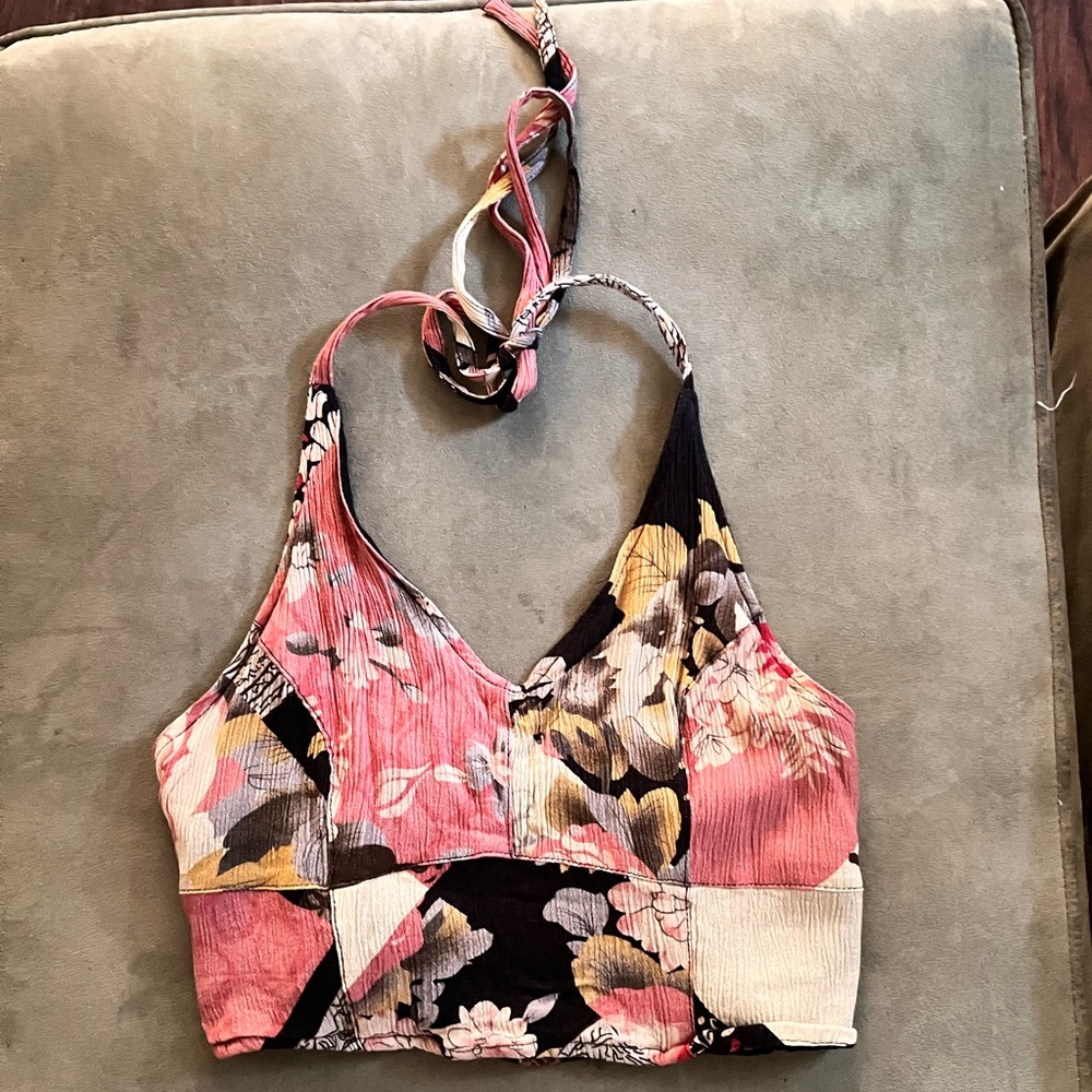 free people patterned halter tank